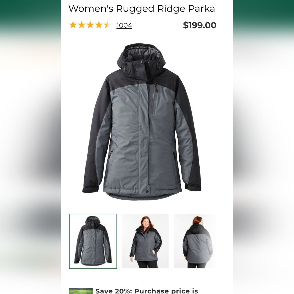 L L Bean Rugged Ridge Parker